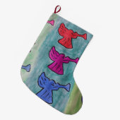 Engel mit Trumpets Weihnachts-Strumpf Großer Weihnachtsstrumpf (Vorderansicht (hängend))