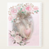 Engel mit weißen Dosen Rosenrosen Mit Monogramm Planer (Rückseite)