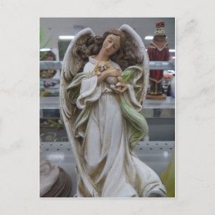 Engel mit Welpe Postkarte