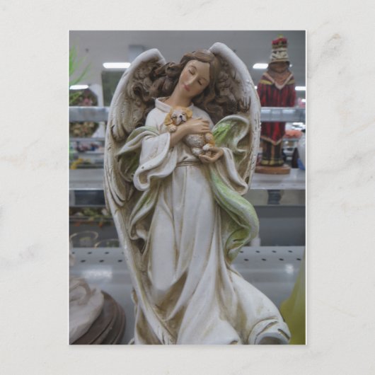 Engel mit Welpe Postkarte (Vorderseite)