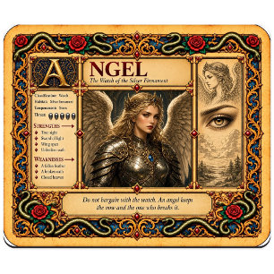 Engel, mittelalterliche Bestiarien-Kunst Mousepad