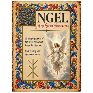 Engel, mittelalterliche Bestiarien-Kunst Postkarte