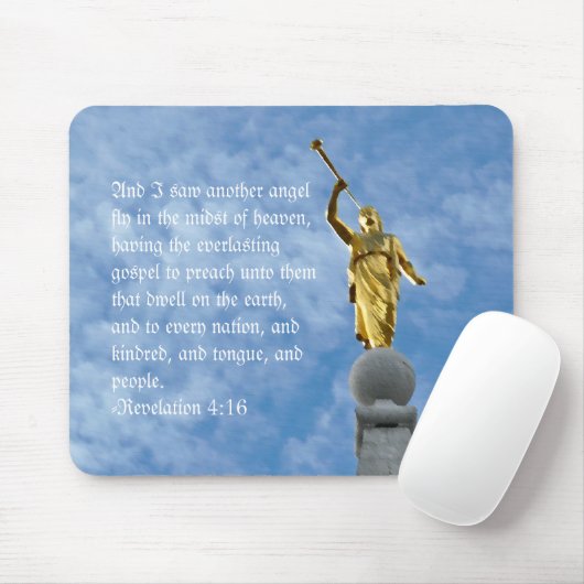 Engel Moroni auf Salt Lake-Tempel Mousepad (Mit Mouse)