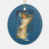 Engel Musik auf einer Harfenschmuck-Keramik Keramik Ornament (Links)