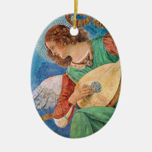 Engel-Musik-Ornament Keramik Ornament