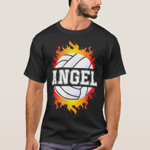 Engel Name Volleyball Player Girls Ball und Net Sp T-Shirt