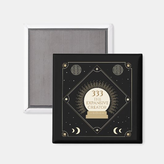 Engel Number 333 Expansive Creator Magnet (Vorderseite/Rückseite)