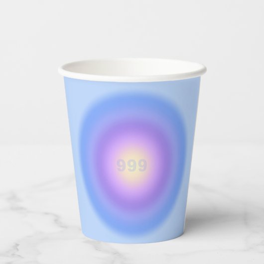Engel Numbers 999 Release - Engel Number Gradient Pappbecher (Rückseite)