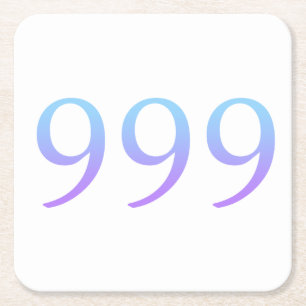 Engel Nummer 999  Rechteckiger Pappuntersetzer