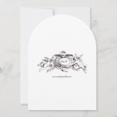 Engel oder Putten Barock Rokoko Kartusche Hochzeit Einladung (Rückseite)