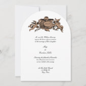 Engel oder Putten Barock Rokoko Kartusche Hochzeit Einladung (Vorderseite)