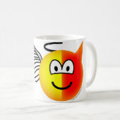 Engel oder Teufel Emoticon Kaffeetasse (VorderseiteRechts)