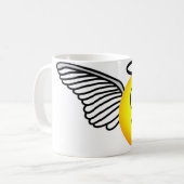 Engel oder Teufel Emoticon Kaffeetasse (Vorderseite Links)