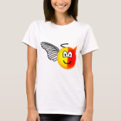 Engel oder Teufel Emoticon T-Shirt (Vorderseite)