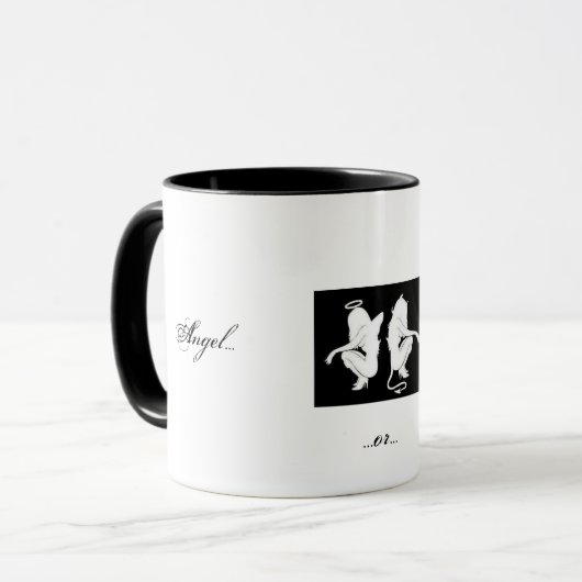 Engel oder Teufel-Tasse (2) Tasse (Vorderseite Links)
