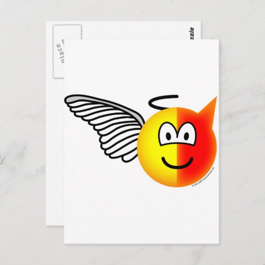 Engel- oder Teufelsgefühls Postkarte (Vorne/Hinten)