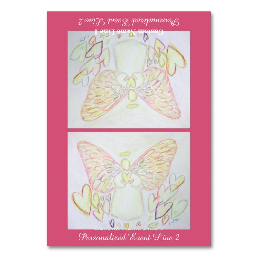 Engel of Hearts Inspirational Custom Table Zent Tischnummer (Vorderseite)