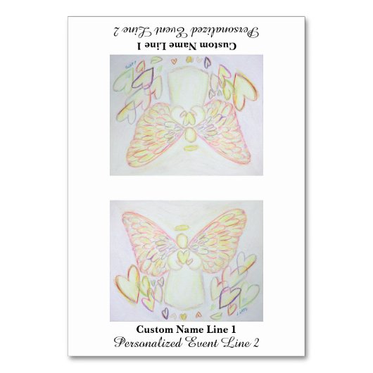 Engel of Hearts Inspirational Table Zent Card Tischnummer (Vorderseite)