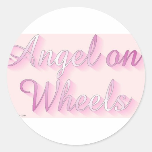 Engel_on_wheels Runder Aufkleber (Vorderseite)