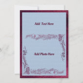 Engel Ornament auf Pine Branch Flache Weihnachtska Ankündigung (Rückseite)