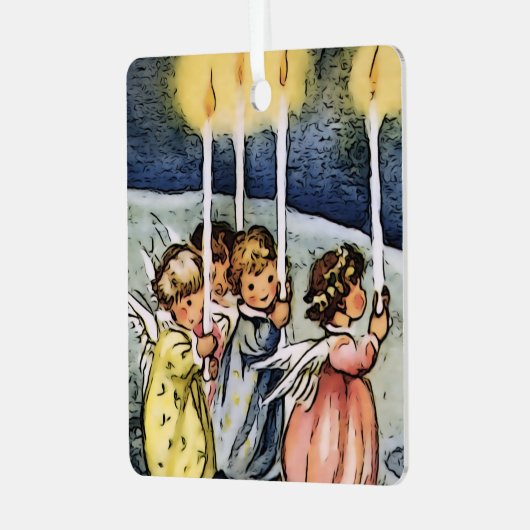 Engel Ornament Aus Metall (Vorderseite links)