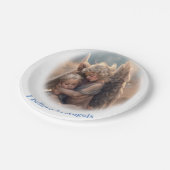 Engel Pappteller (Schrägansicht)