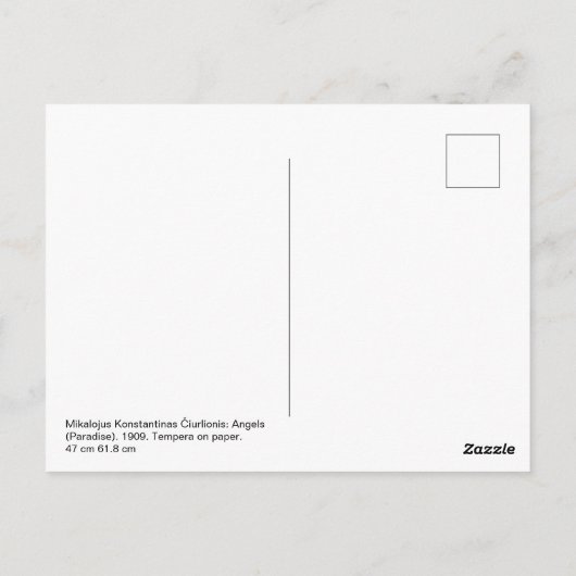 Engel (Paradies) | Mikalojus Ciurlionis | Postkarte (Rückseite)
