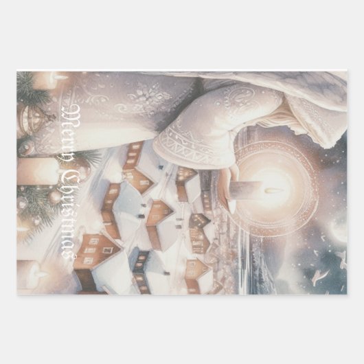 Engel passen auf dich auf geschenkpapier set (Vorderseite 3)