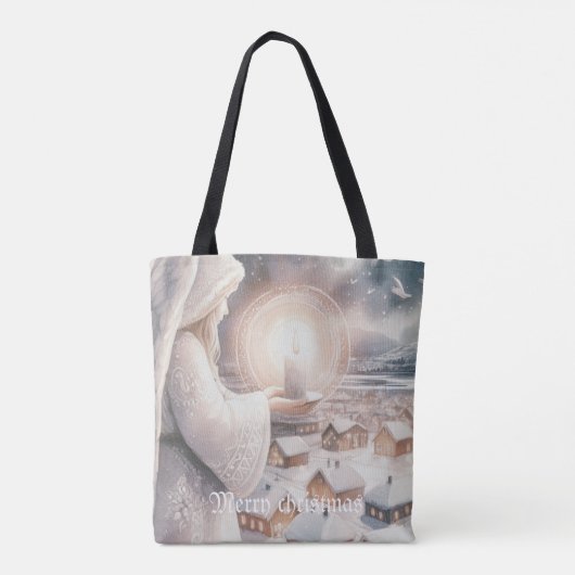 Engel passen auf dich auf tasche (Rückseite)