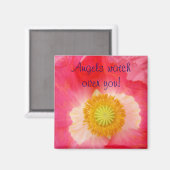 Engel passen über dich auf! Magnet Geschenke Rosa  (Vorderseite/Rückseite)