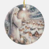 Engel passen über euch auf, Weihnachten im nordisc Keramik Ornament (Hinten)