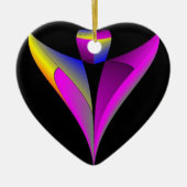 Engel passen über Sie auf Keramik Ornament (Vorne)