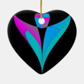 Engel passen über Sie auf Keramik Ornament (Hinten)