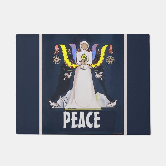 Engel, PEACE personalisieren Fußbodenmatte Fußmatte (Vorderseite)