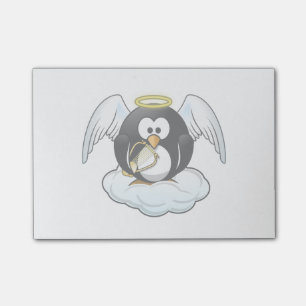 Engel Penguin über eine Wolke Post-it Klebezettel