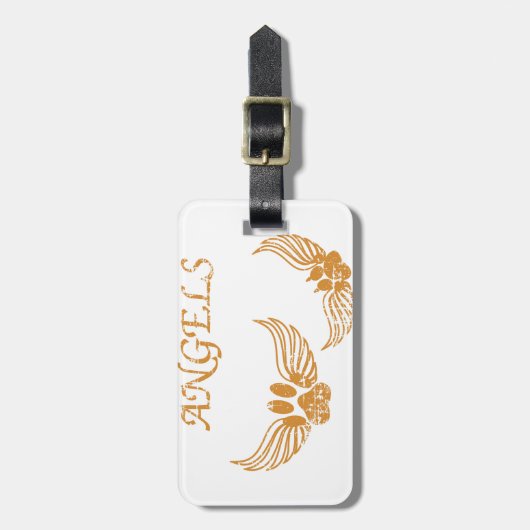 Engel-Pfoten Gepäckanhänger (Vorderseite vertikal)