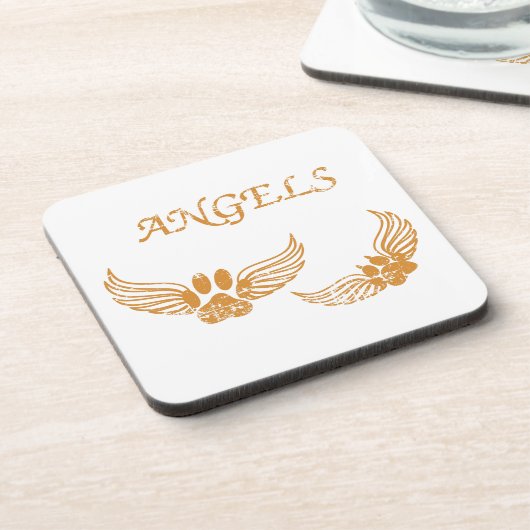 Engel-Pfoten Getränkeuntersetzer (Linke Seite)