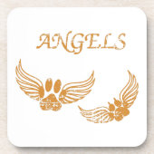 Engel-Pfoten Getränkeuntersetzer (Vorderseite)