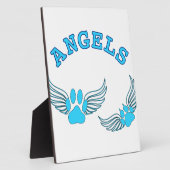 Engel-Pfoten in blau Fotoplatte (Seite)