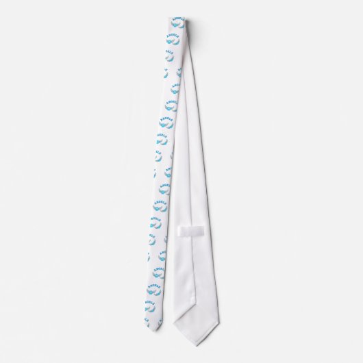 Engel-Pfoten in blau Krawatte (Rückseite)