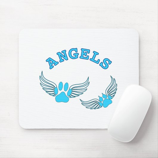 Engel-Pfoten in blau Mousepad (Mit Mouse)