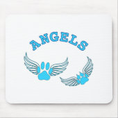 Engel-Pfoten in blau Mousepad (Vorne)