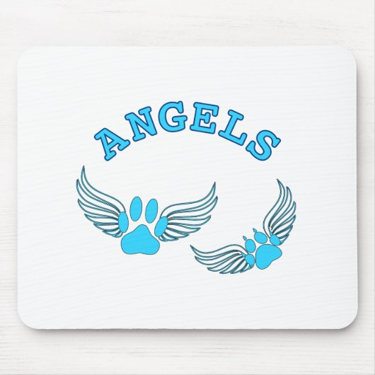 Engel-Pfoten in blau Mousepad (Vorne)