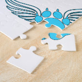 Engel-Pfoten in blau Puzzle (Seite)