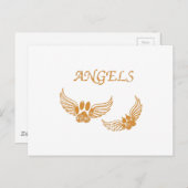 Engel-Pfoten Postkarte (Vorne/Hinten)