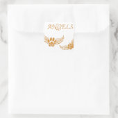 Engel-Pfoten Quadratischer Aufkleber (Tasche)