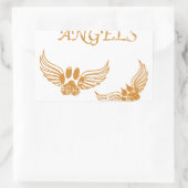Engel-Pfoten Rechteckiger Aufkleber (Tasche)