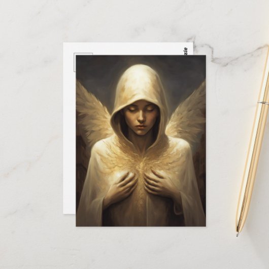Engel Postkarte (Vorderseite/Rückseite Beispiel)