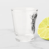 Engel-Rahmenkunst Schnapsglas (Links)