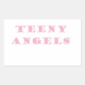 Engel Rechteckiger Aufkleber (Vorderseite)